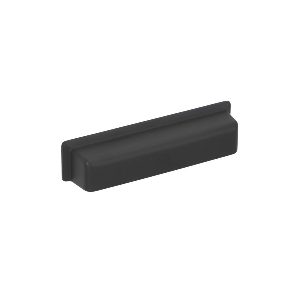Poignée pour meubles en zamac Entraxe 96mm Vernis noir mat - Zamak