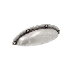 Poignée pour meubles en zamac Entraxe 64mm Vieil argent brillant - Gris / argent, Zamak