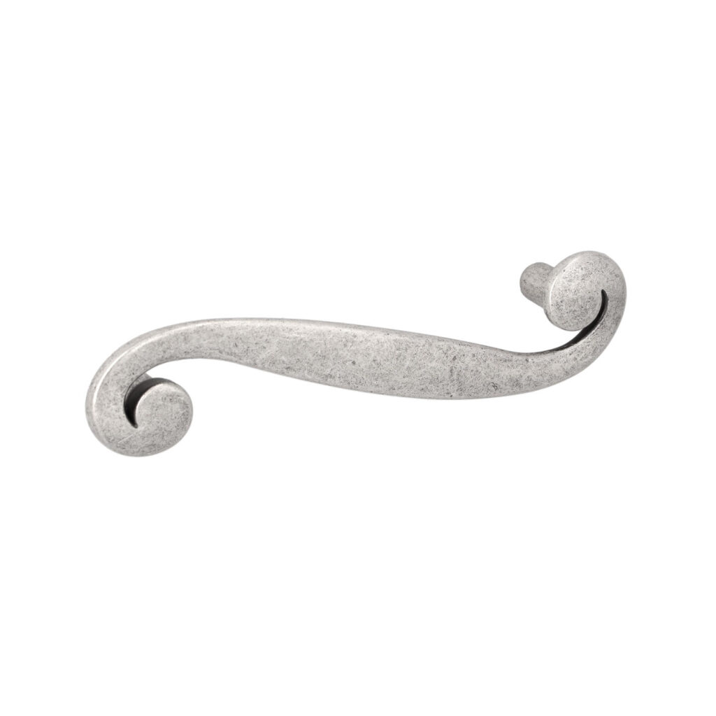 Poignée pour meubles en zamac Entraxe 96mm Vieil argent rayé Lot de 25 - Gris / argent, Zamak