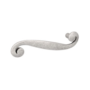 Poignée pour meubles en zamac Entraxe 96mm Vieil argent rayé - Gris / argent, Zamak