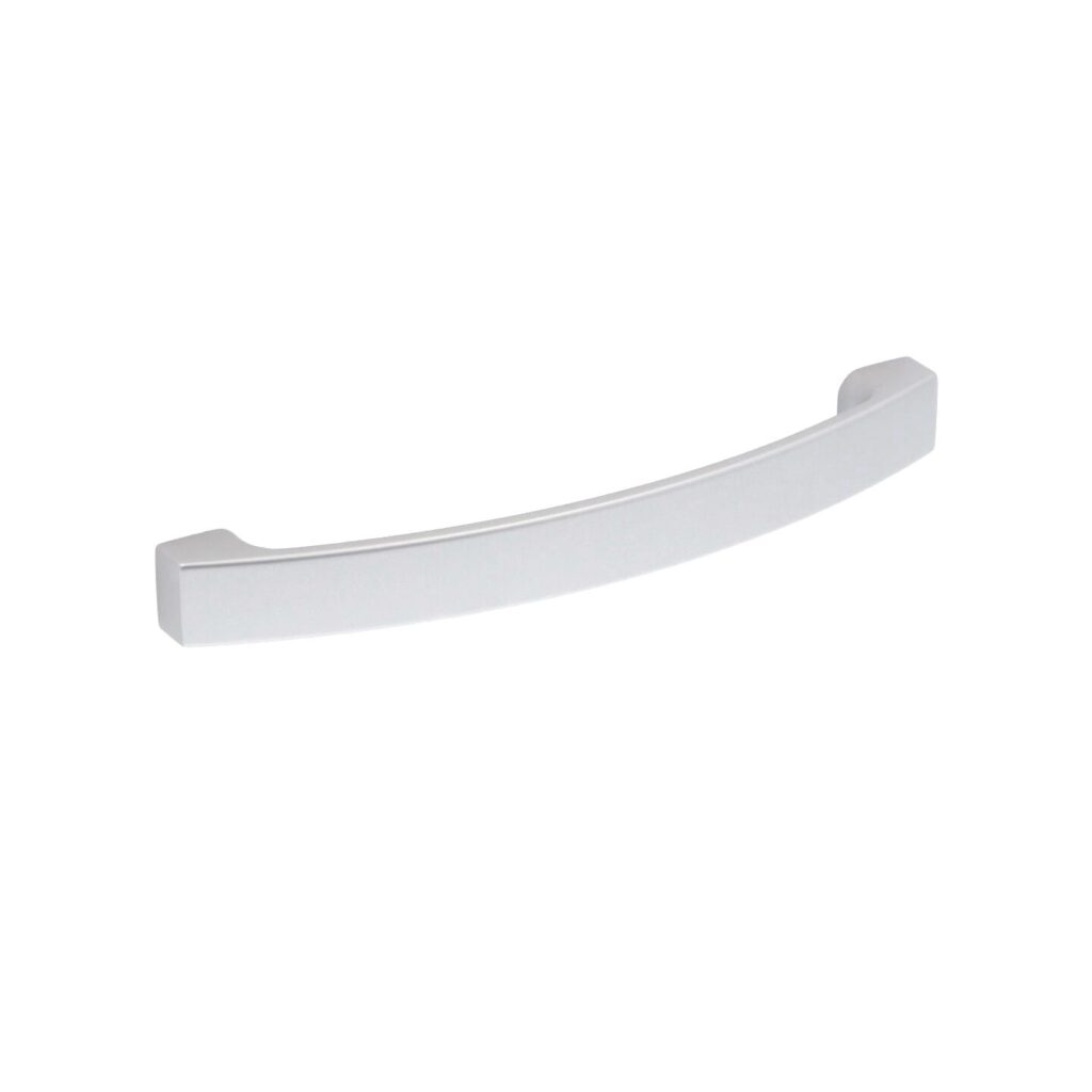 Poignée pour meubles en zamac Entraxe 160mm Aluminium mat verni - Gris / argent, Zamak