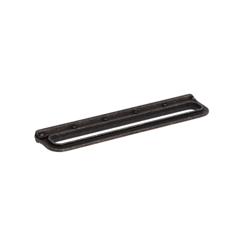 Poignée pour meubles en zamac Entraxe 160mm Fer noir vintage Lot de 6 - Zamak
