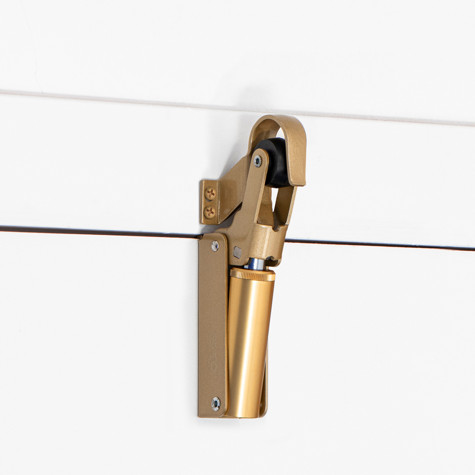 Frein de rétention Réglable force 60 a 80 N aluminium anodisé or, pour porte jusqu’à 80 KG. - Jaune / doré - imagine 3
