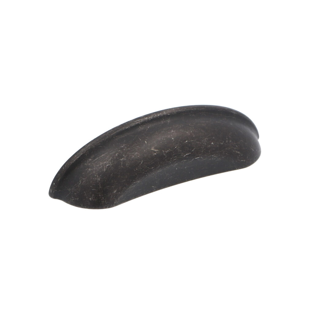 Poignée pour meubles en zamac Entraxe 96mm Fer noir vintage Lot de 25 - Zamak