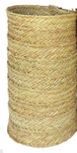 Couvre les pots cylindrique décoratif en sparte naturelle 35cm de diamètre x 56cm de hauteur sans fond – Beige, Osier