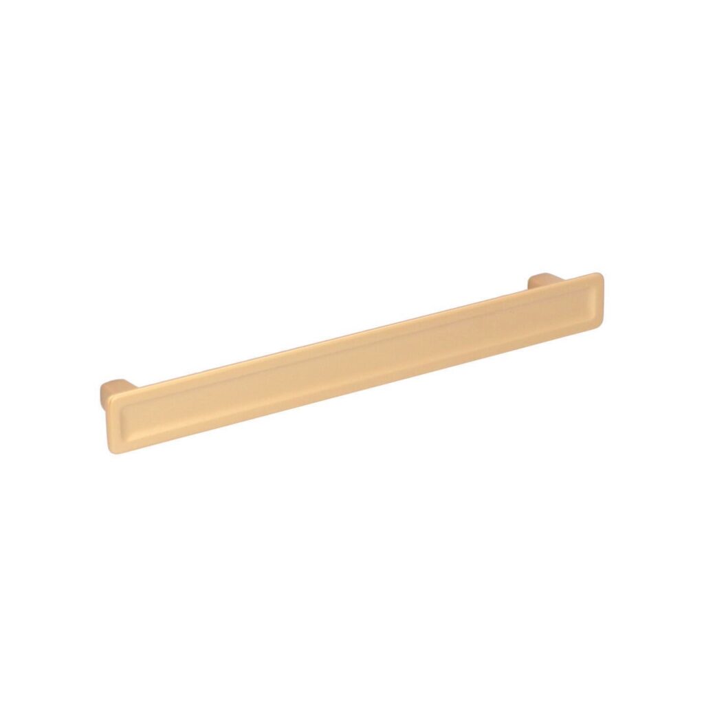 Poignée pour meubles en zamac Entraxe 160mm Alucover laiton Lot de 6 - Jaune / doré, Zamak