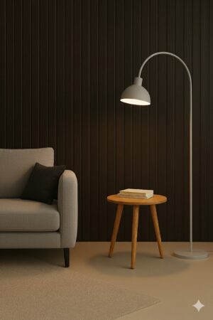 Panneau mural 3D en MDF massif Chene Foncé satiné de 2760 mm X 495 mm – Design ondulé MICRO WAVY – Revêtement décoratif intérieur  - Marron