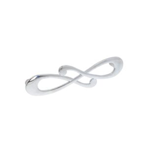 Poignée pour meubles en zamac Entraxe 128mm chrome poli Lot de 6 – Gris / argent, Zamak