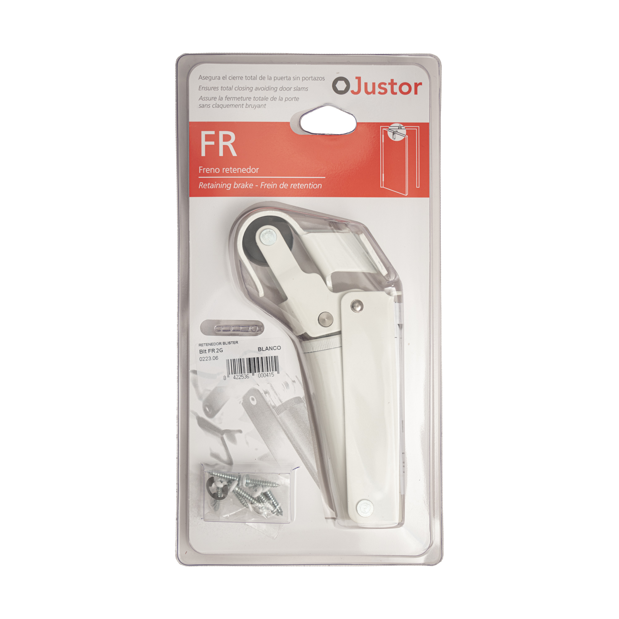 Frein de rétention Réglable force 60 a 80 N aluminium anodisé blanc, pour porte jusqu’à 80 KG. - imagine 4