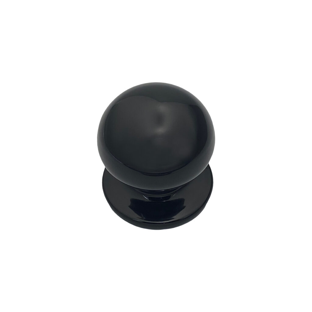 Bouton tirant de porte fixe Ø70 mm en aluminium NOIR RAL 9005 - breveté