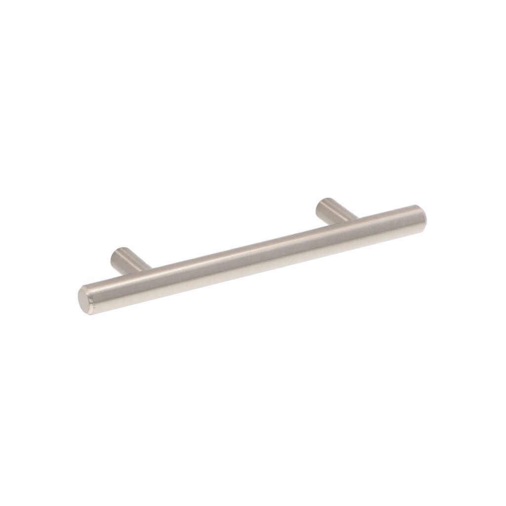 Poignée pour meubles en Acier Entraxe 96mm finition Nichel satiné - Gris / argent, Acier inoxydable