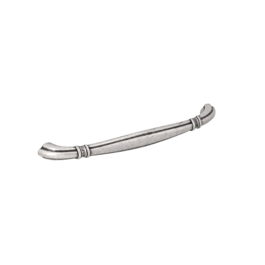 Poignée pour meubles en zamac Entraxe 160mm Vieil argent brillant Lot de 25 - Gris / argent, Zamak
