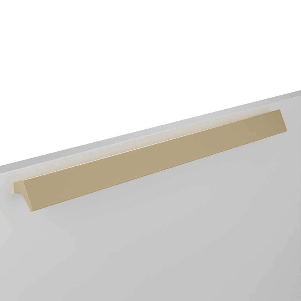 Poignée pour meubles en zamac Entraxe 320mm finition Laiton Galver - Jaune / doré, Zamak