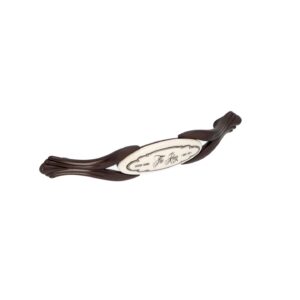 Poignée pour meubles en zamac et Porcelaine Entraxe 128mm Brun alu Lot de 6 – Marron, Zamak