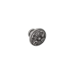 Bouton pour meubles en zamac Diamètre 30mm Vieil argent brillant - Gris / argent, Zamak