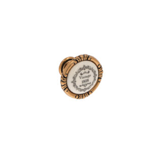 Bouton pour meubles en zamac et Porcelaine Diamètre 38mm orvale - Orange / cuivré, Zamak