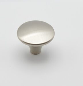 Bouton de meuble en zamac D 30 mm NICKELE BROSSE  Lot de 25 – Gris / argent, Zamak