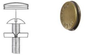 1 Kit composés de 50 cache-vis bronze antique Lot de 25 - Marron, Laiton