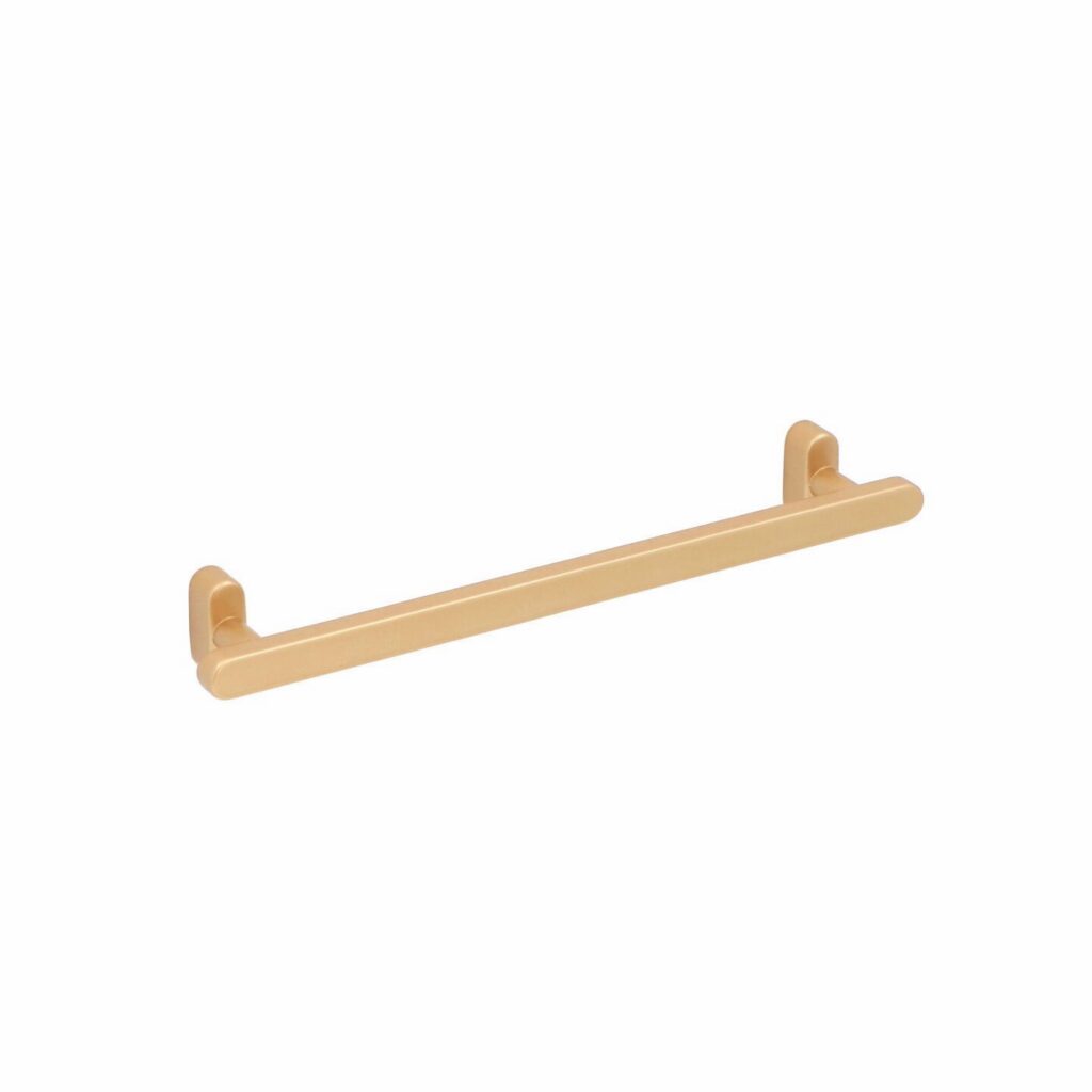Poignée pour meubles en zamac Entraxe 160mm Alucover laiton Lot de 6 - Jaune / doré, Zamak