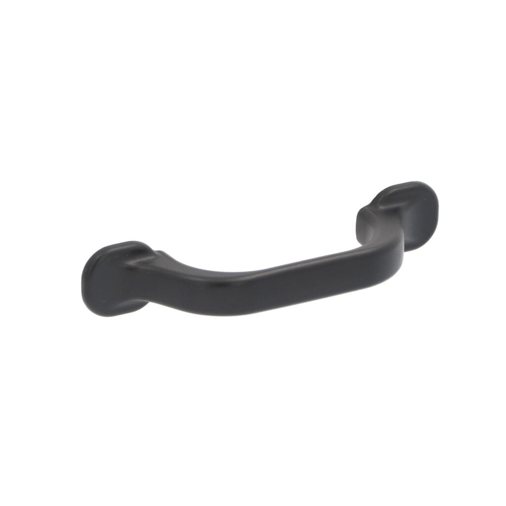 Poignée pour meubles en zamac Entraxe 64mm Vernis noir mat - Zamak