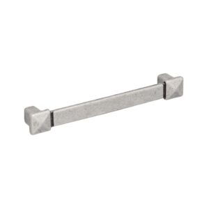 Poignée pour meubles en zamac Entraxe 128mm Vieil argent brillant Lot de 6 – Gris / argent, Zamak