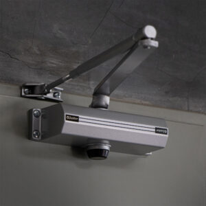 Ferme portes haute performance premium, Force réglable de 4 à 5, corps en Aluminium argent. - Gris / argent