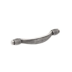 Poignée pour meubles en zamac Entraxe 96mm Vieil argent brillant Lot de 6 – Gris / argent, Zamak