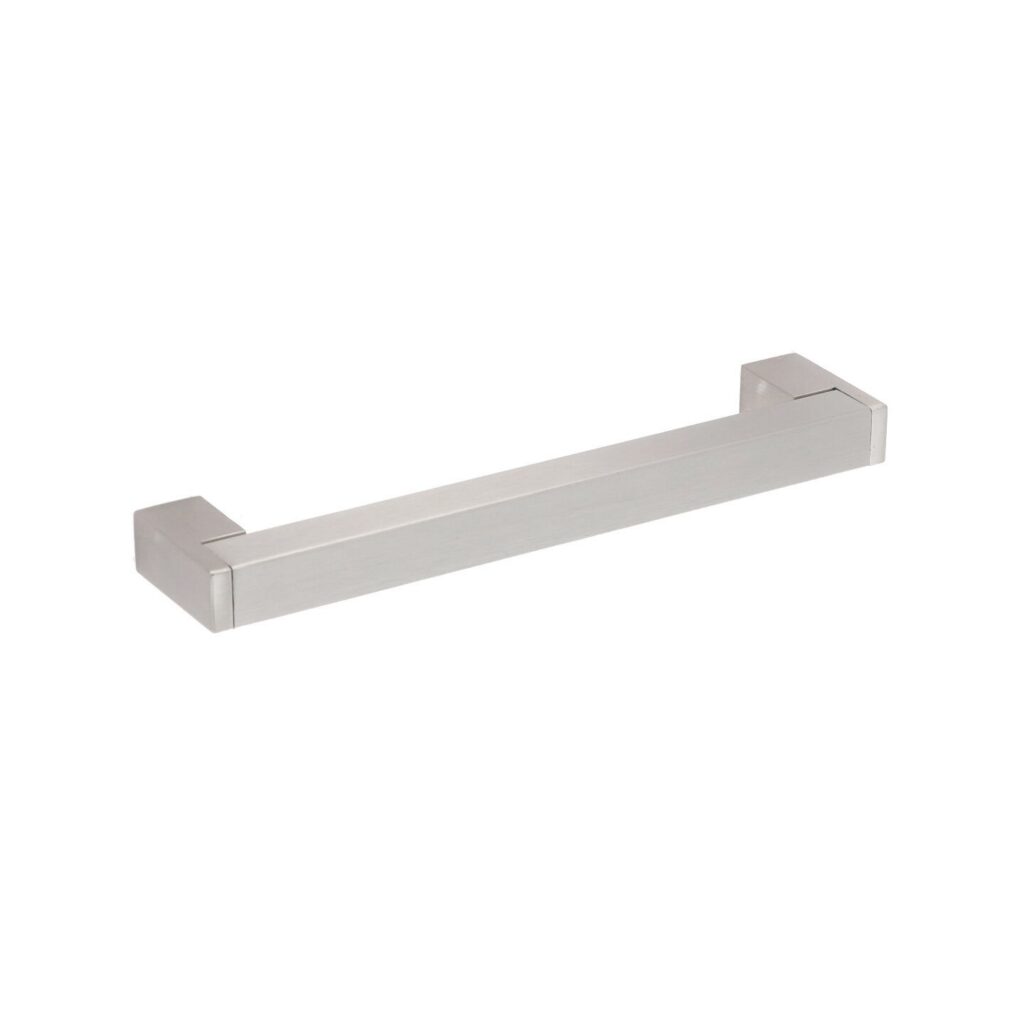Poignée pour meubles en Acier inox et zamac Entraxe 160mm Nichel satiné - Gris / argent, Acier inoxydable