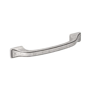 Poignée pour meubles en zamac Entraxe 96mm Vieil argent brillant Lot de 6 – Gris / argent, Zamak