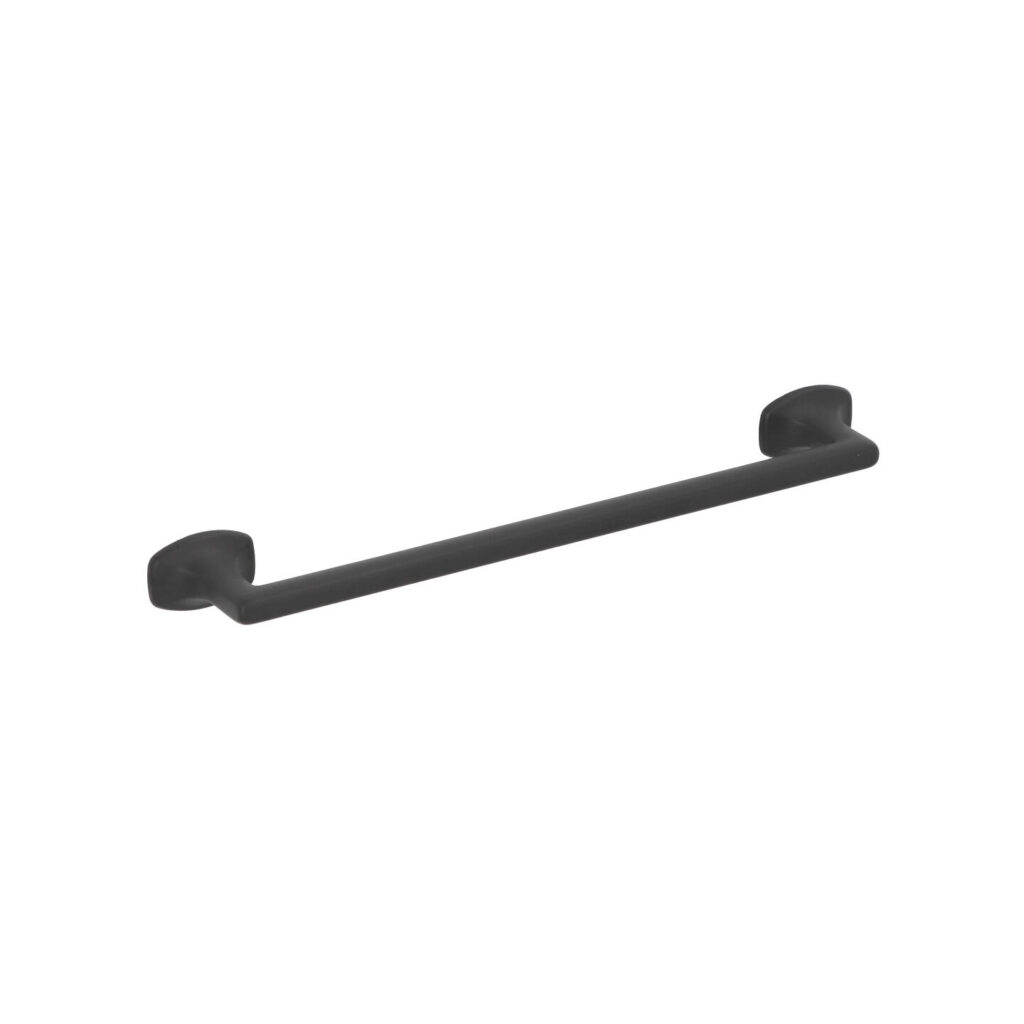 Poignée pour meubles en zamac Entraxe 160mm Vernis noir mat Lot de 6 - Zamak