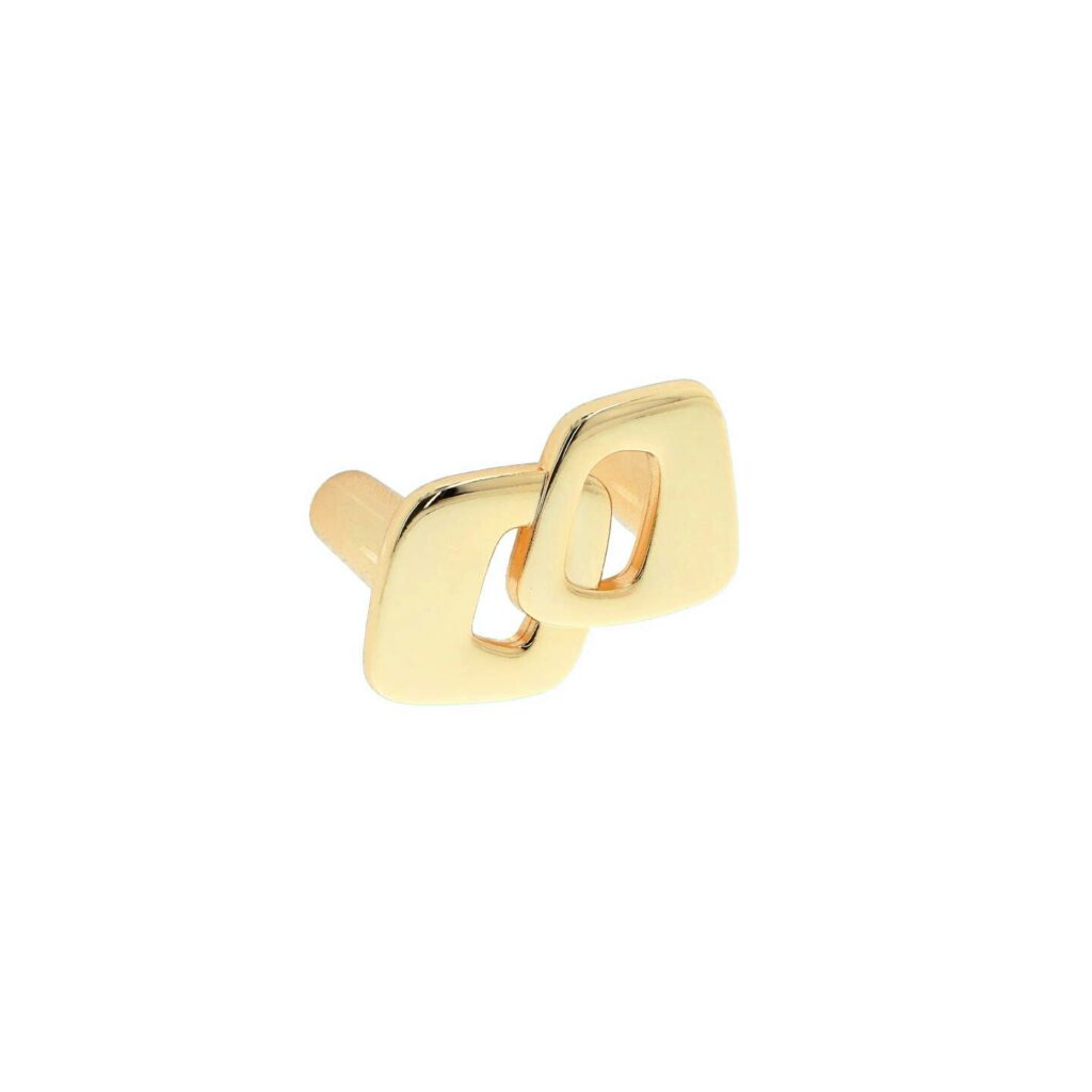 Bouton pour meubles en zamac Entraxe 32mm plaqué or Lot de 25 - Jaune / doré, Zamak