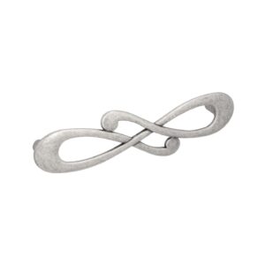 Poignée pour meubles en zamac Entraxe 128mm Vieil argent rayé – Gris / argent, Zamak