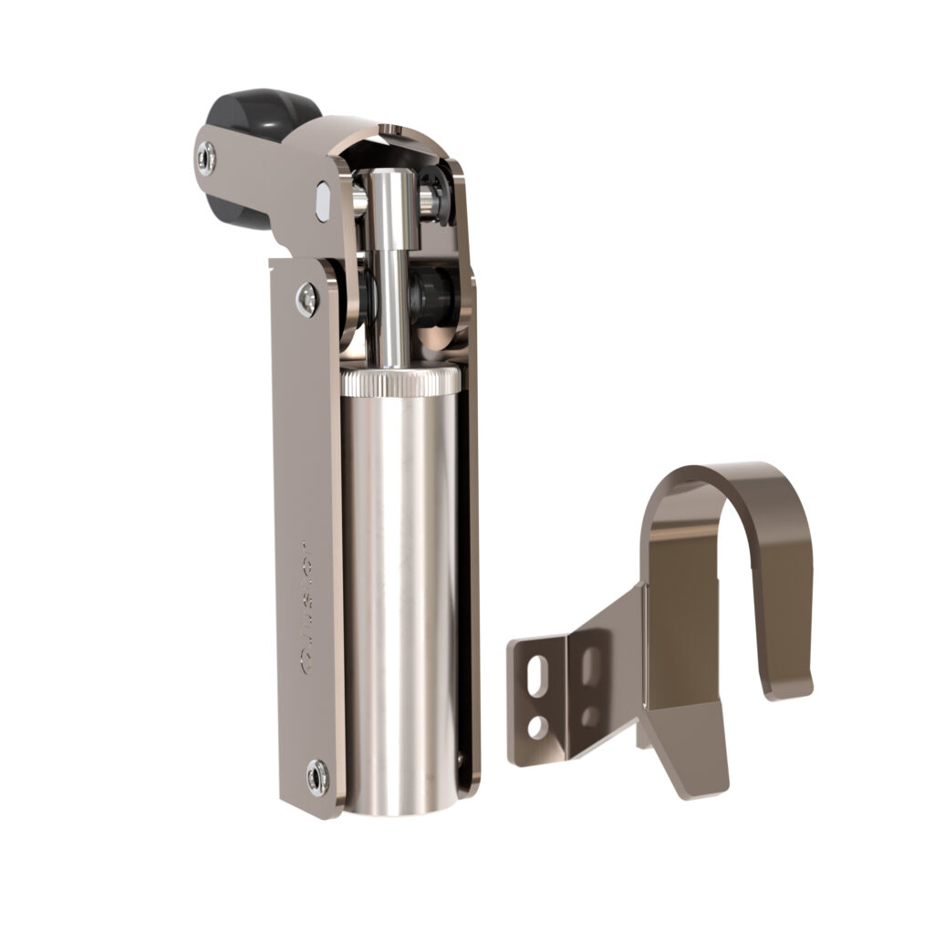 Frein de rétention Réglable force 60 a 80 N, totalement en inox 304, pour porte jusqu’à 80 KG. - Gris / argent, Acier inoxydable