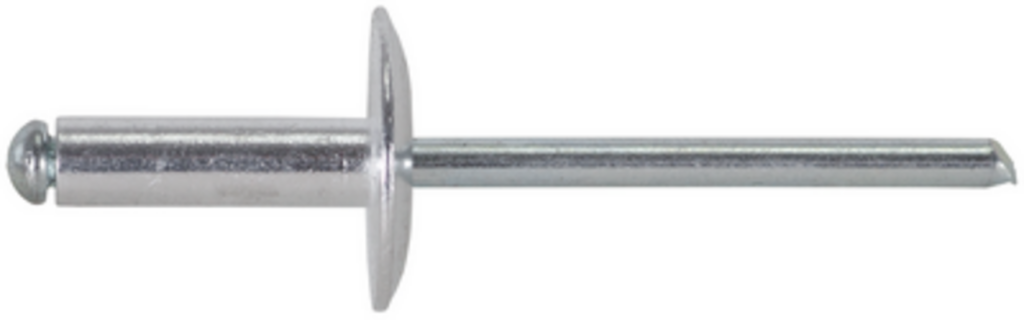 Rivet pop en aluminium tête large 4.8x25 mm Pc 20 - Gris / argent