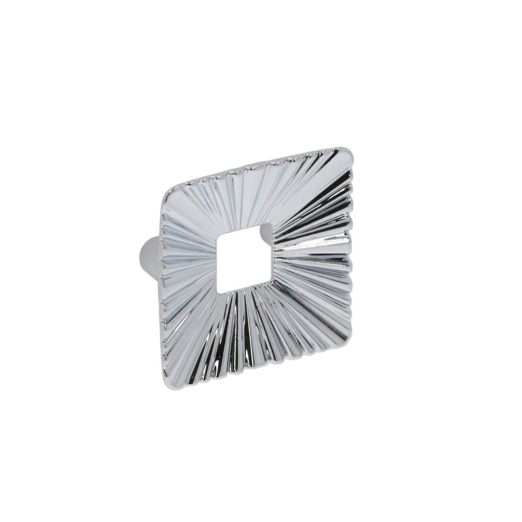Poignée pour meubles en zamac Entraxe 32mm chrome poli Lot de 6 - Gris / argent, Zamak