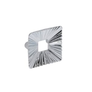 Poignée pour meubles en zamac Entraxe 32mm chrome poli Lot de 6 – Gris / argent, Zamak
