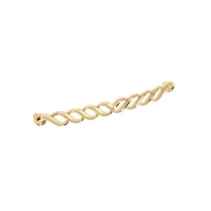 Poignée pour meubles en zamac Entraxe 224mm plaqué or – Jaune / doré, Zamak
