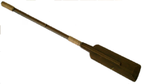 Pagaie décorative en bois marron 18x7 x h140cm