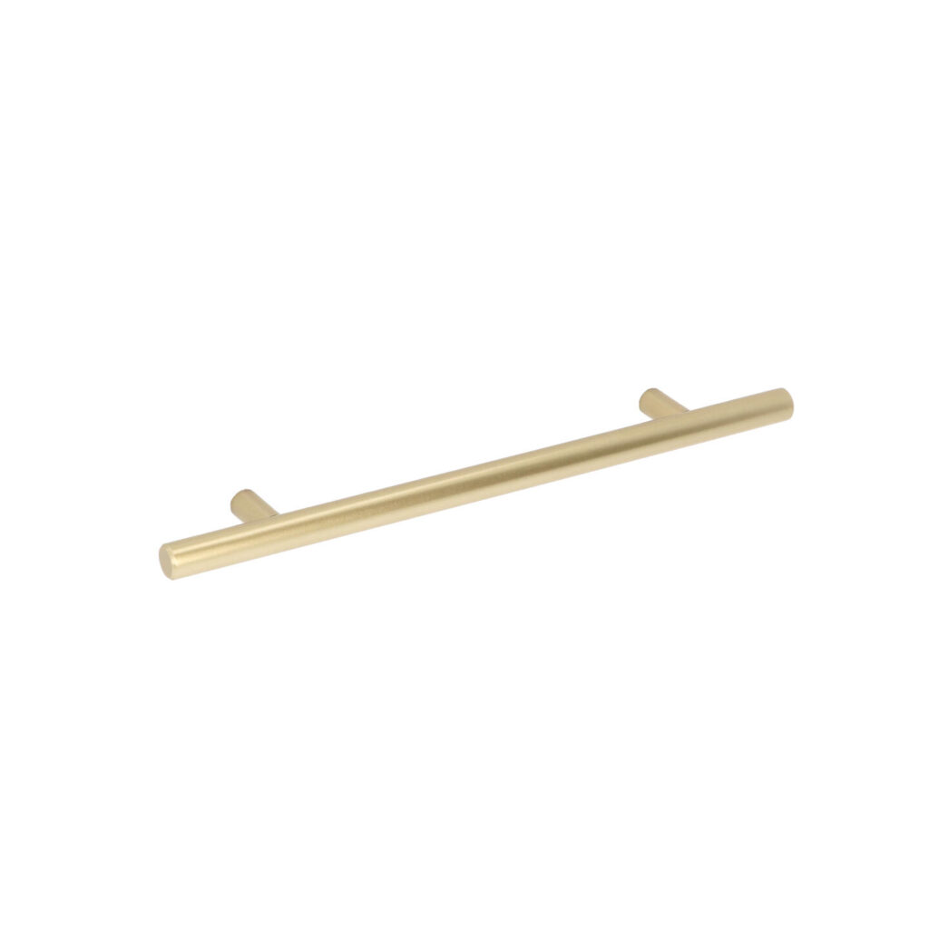 Poignée pour meubles en Acier inox Entraxe 160mm finition Galver laiton - Jaune / doré, Acier inoxydable