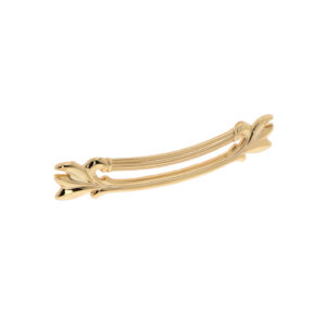 Poignée pour meubles en zamac Entraxe 128mm plaqué or Lot de 25 – Jaune / doré, Zamak