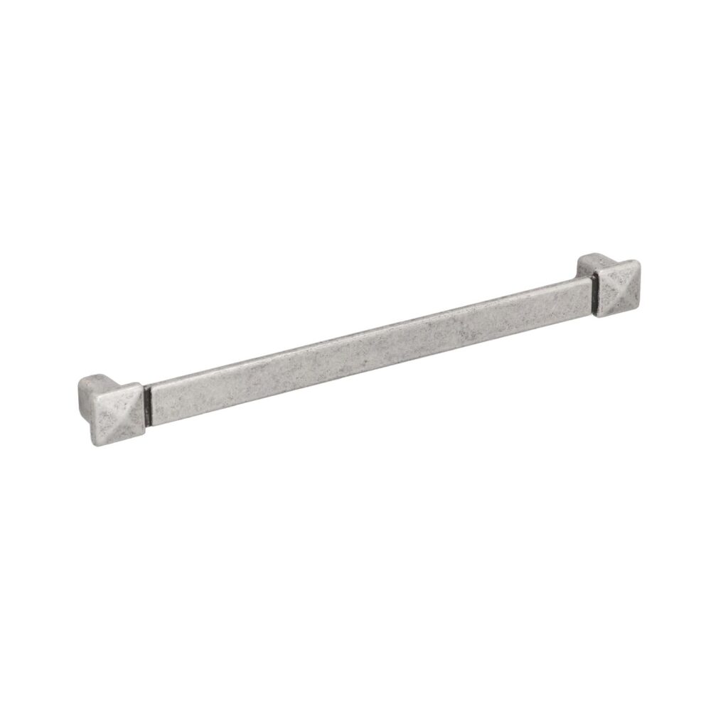 Poignée pour meubles en zamac Entraxe 192mm Vieil argent brillant Lot de 6 - Gris / argent, Zamak