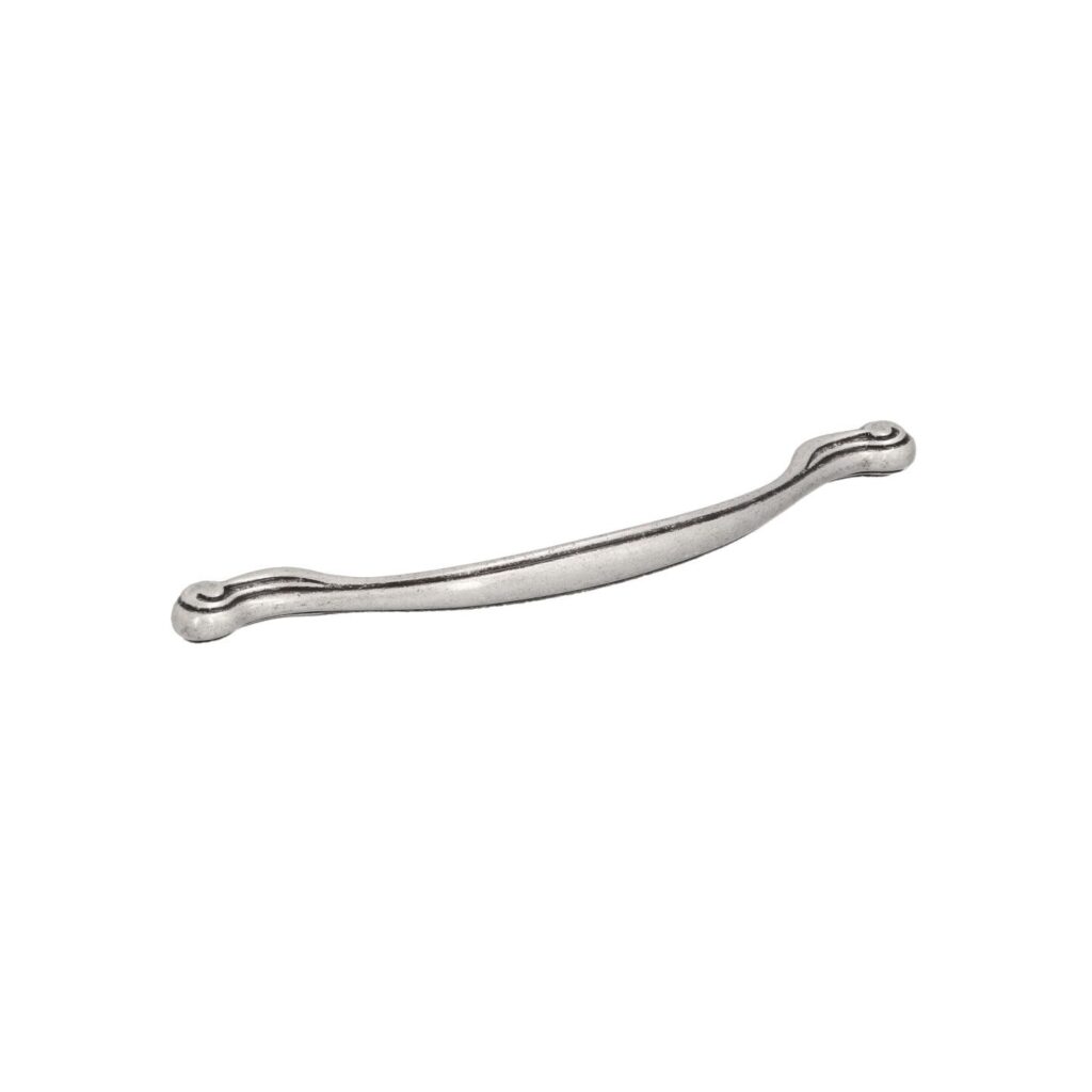 Poignée pour meubles en zamac Entraxe 160mm Vieil argent brillant Lot de 6 - Gris / argent, Zamak