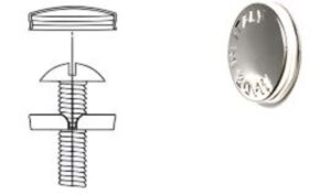 1 Kit composés de 50 cache-vis nickel brillant Lot de 25 - Gris / argent, Laiton