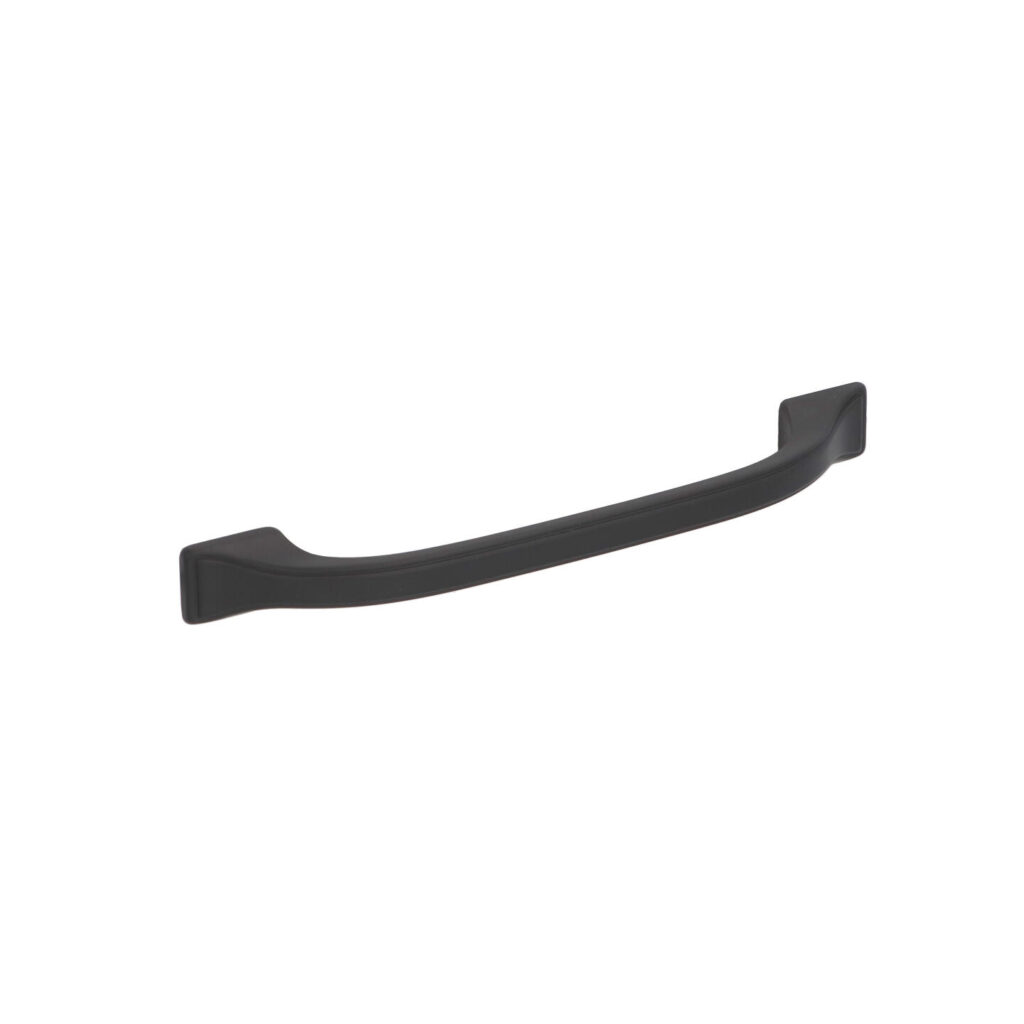 Poignée pour meubles en zamac Entraxe 128mm Vernis noir mat Lot de 25 - Zamak