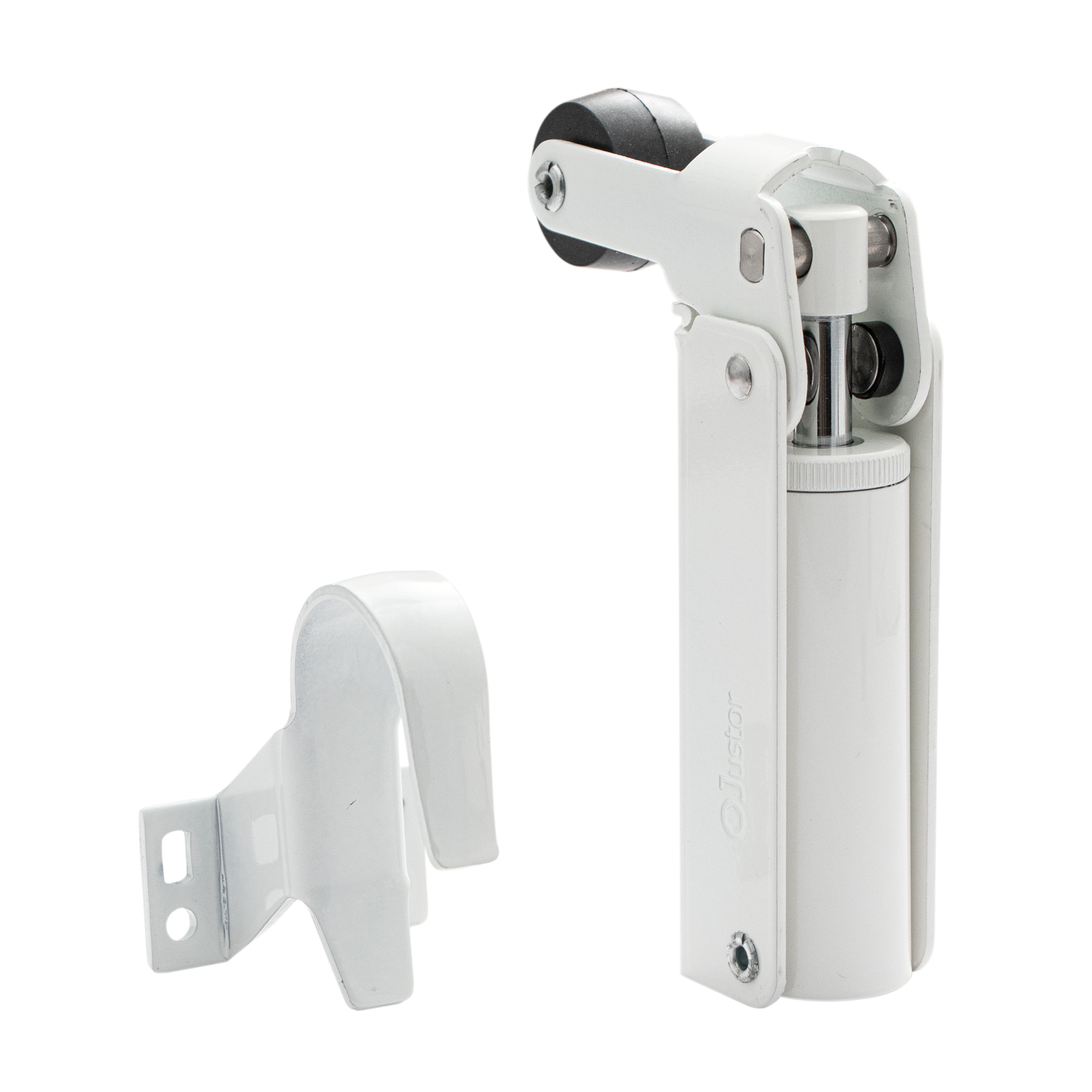 Frein de rétention Réglable force 60 a 80 N aluminium anodisé blanc, pour porte jusqu’à 80 KG.