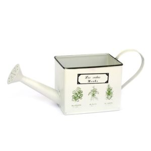Arrosoir de jardin en métal, H 11,5cm - Blanc