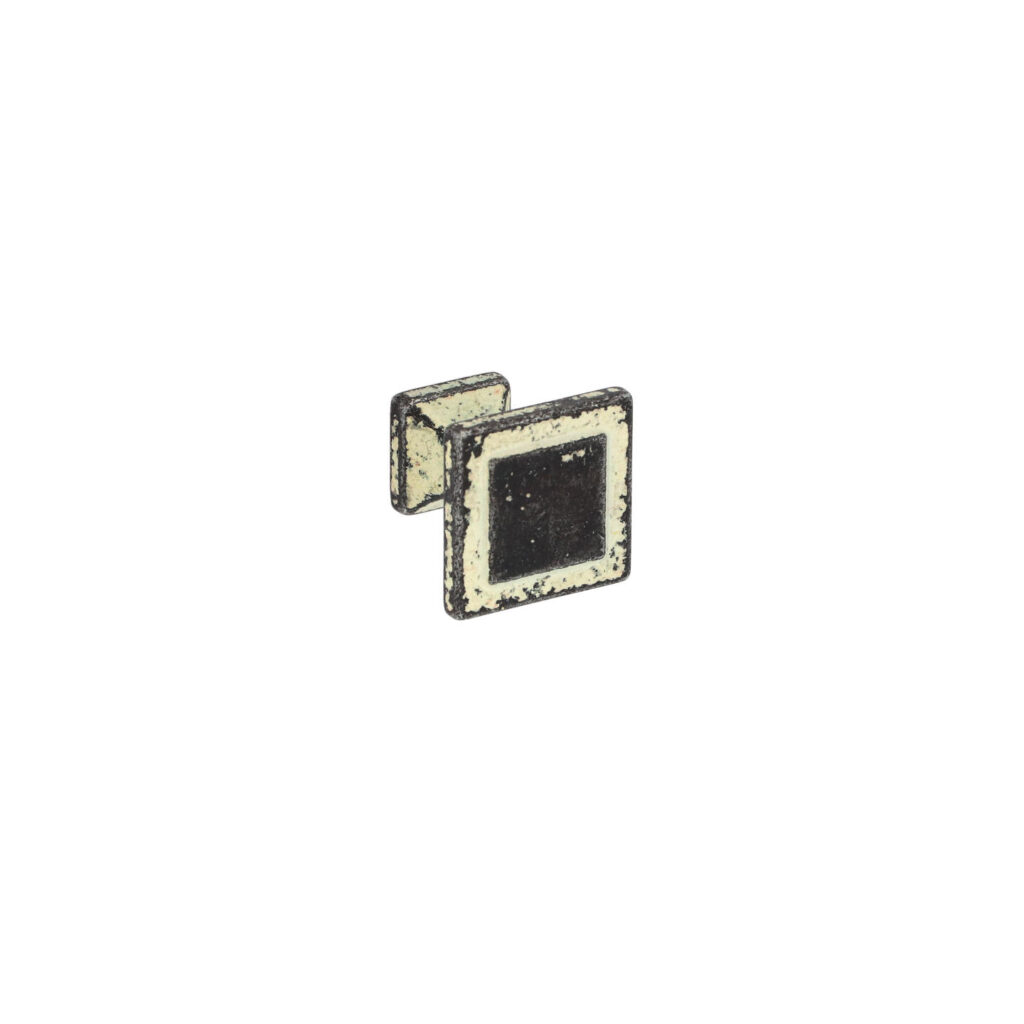 Bouton pour meubles en zamac Diamètre 24mm x 24 Ivoire rustique - Gris / argent, Zamak