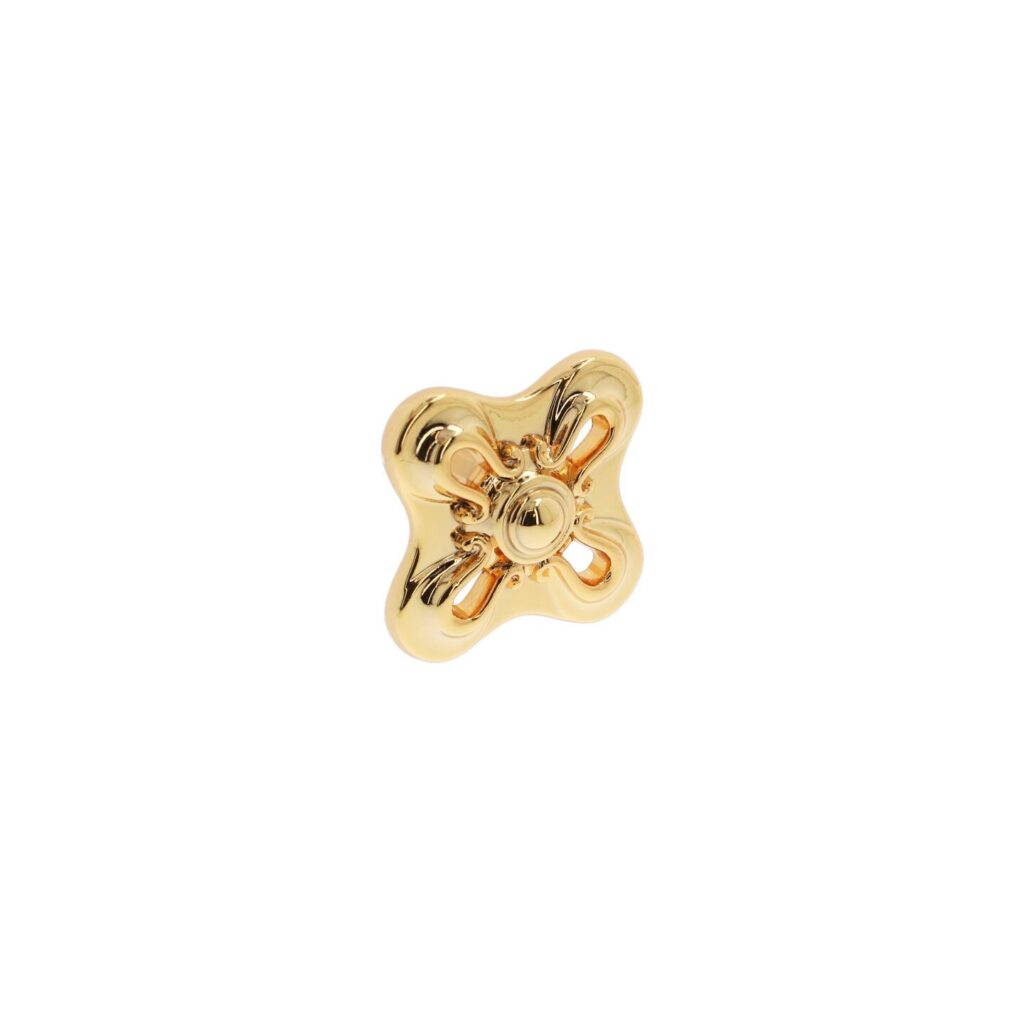 Bouton pour meubles en zamac Diamètre 34mm x 25 plaqué or Lot de 25 - Jaune / doré, Zamak