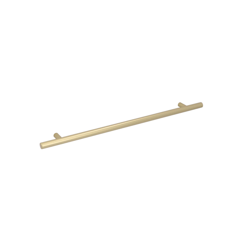 Poignée pour meubles en Acier inox Entraxe 288mm finition Galver laiton - Jaune / doré, Acier inoxydable