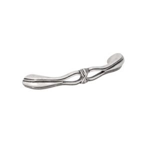 Poignée pour meubles en zamac Entraxe 96mm Vieil argent brillant Lot de 6 – Gris / argent, Zamak